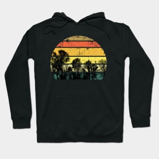 Forest Sunset T-Shirt, Retro Style Sunset Tee, Nature Shirt, Camping, Vintage Sunset Graphic Tee Hoodie